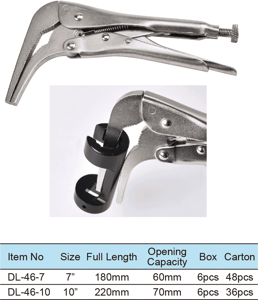 Locking Pliers,Long Nose With 90° Angle For Narrow Space (1)