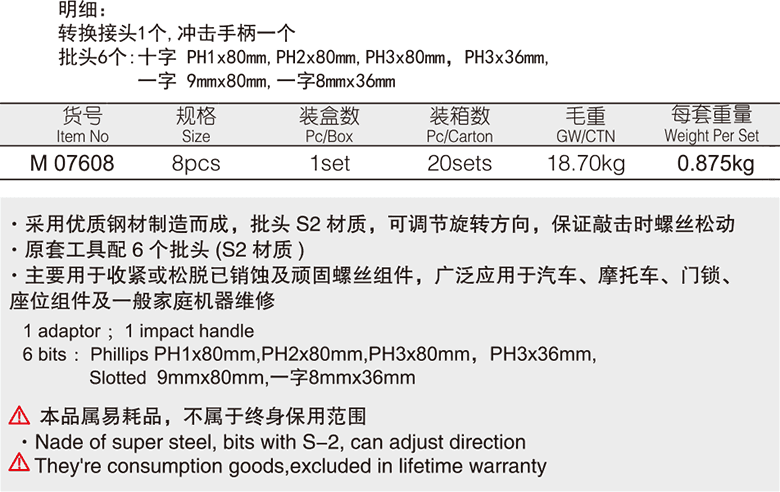 8件冲击螺丝批组套(1)