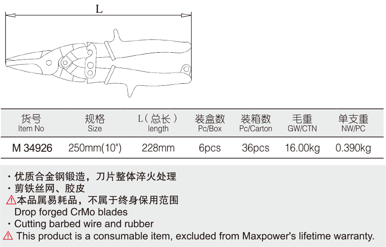 短直头多功能航空剪(1)