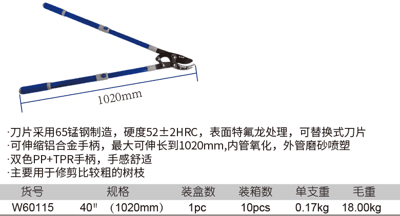 伸缩杆枝剪(图1)