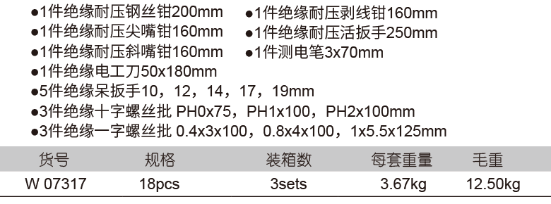 18件绝缘维修组套(1)