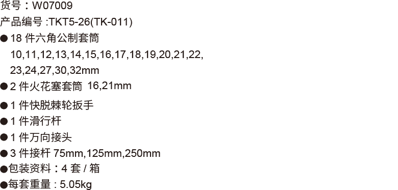 26件12.5mm系列公制套筒组套(1)